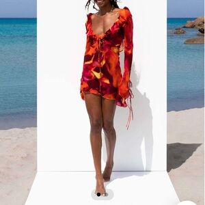 Rat & Boa Red and Orange Dress